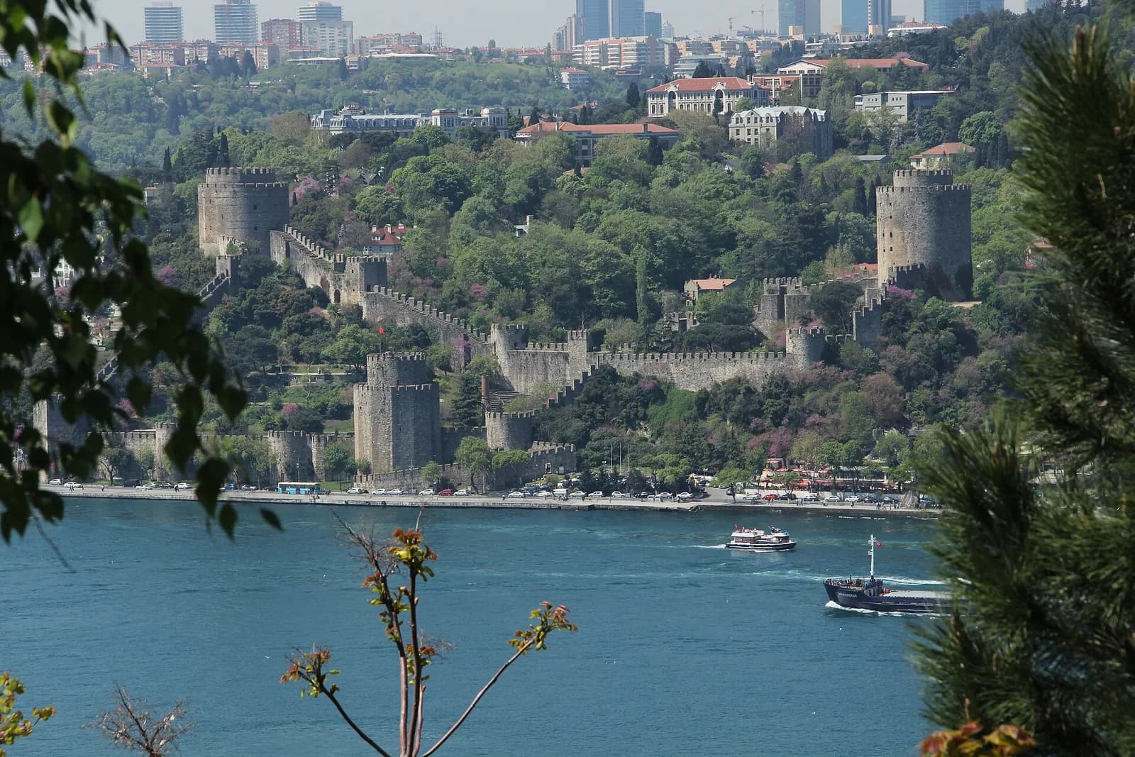 The fortress of Rumeli Hisar, with its towers and ramparts on the European shore of the Bosphorus